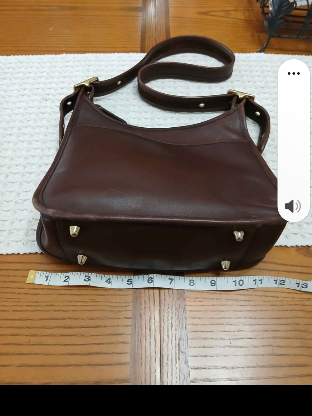Coach VINTAGE  Brown Leather Shoulder Bag 9966 - Picture 6 of 11